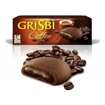 Grisbì Coffee Cookies (135g) | Rich Coffee-Filled Biscuits