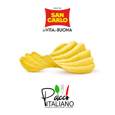 San Carlo Wavy Potato Crisps "Rustica" – 50g | Italian Snack