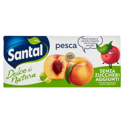 Santal Peach Juice - No Added Sugars (3x200ml)