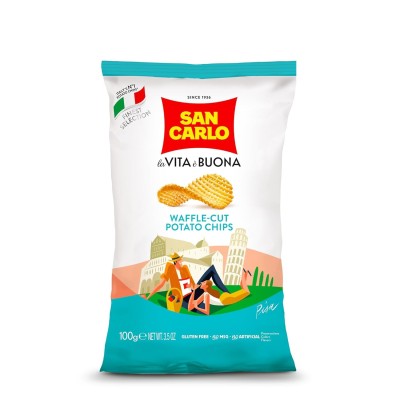 San Carlo Waffle Cut Potato Chips – 100g