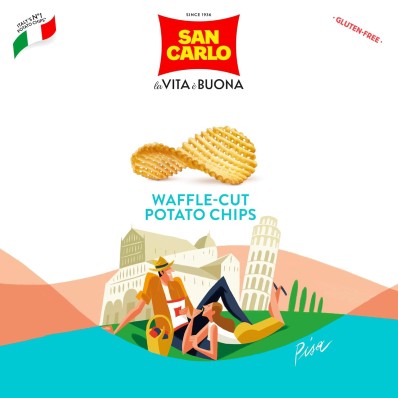 San Carlo Waffle Cut Potato Chips – 100g | Extra Crunchy