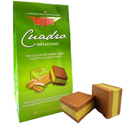 Cuadro Pistacchio Novi (150g) – Gianduja Chocolate with Pistachios