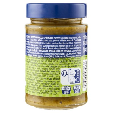 Barilla Pistachio & Basil Pesto 190g – Gluten-Free Sauce
