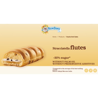 Mulino Bianco Flauti Stracciatella 8 Pieces 280g