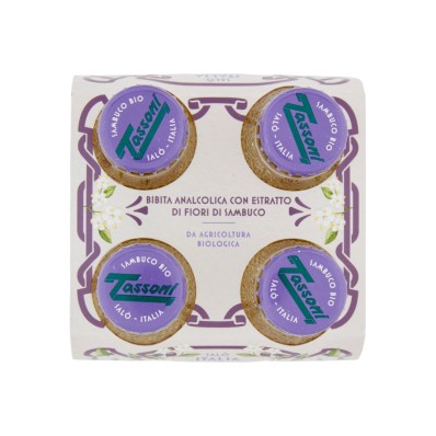Tassoni Organic Elderflower Drink 180ml x 4 – Made in Italy