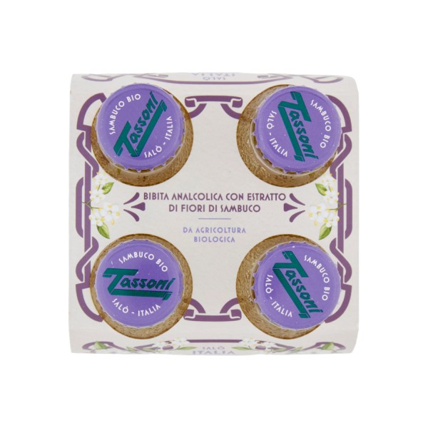 Tassoni Organic Elderflower Drink 180ml x 4 – Made in Italy