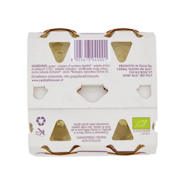 Tassoni Organic Elderflower Drink 180ml x 4 – Made in Italy