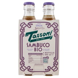 Tassoni Organic Elderflower Drink 180ml x 4 – Made in Italy
