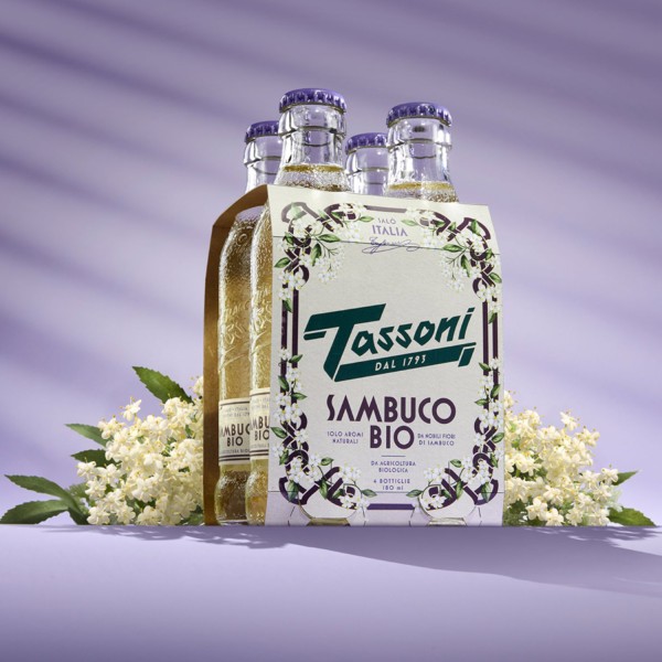 Tassoni Organic Elderflower Drink 180ml x 4 – Made in Italy