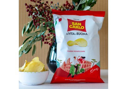 San Carlo Classic Potato Chips 50g – Crispy Italian Snack