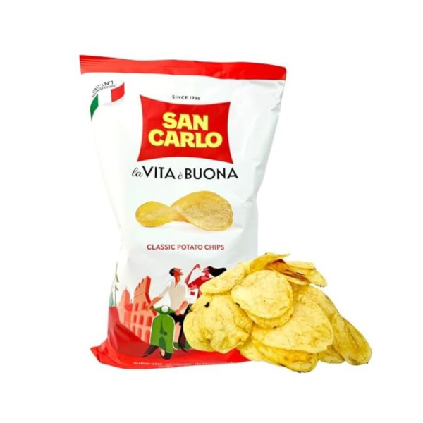 San Carlo Classic Potato Chips 50g – Crispy Italian Snack