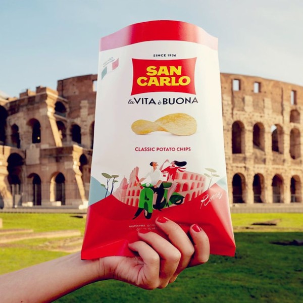 San Carlo Classic Potato Chips 50g – Crispy Italian Snack