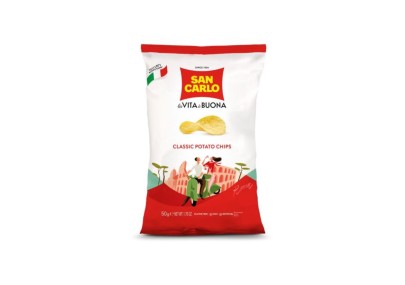 San Carlo Classic Potato Chips 50g – Crispy Italian Snack