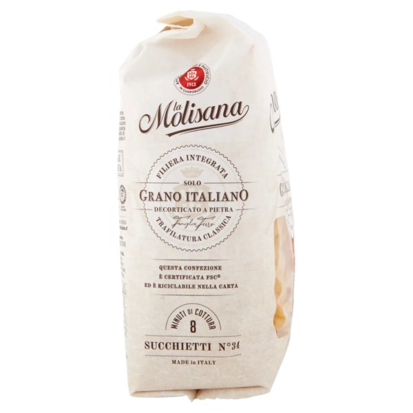 La Molisana Succhietti N°34 - Authentic Italian Pasta La Molisana Succhietti N°34 - Authentic Italian Pasta