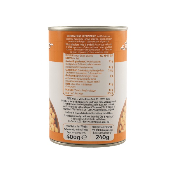 Amato Chickpeas in Tin – Ready-to-Eat Cooked 400g