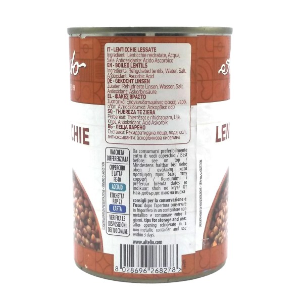 Amato Lentils in Tin 400g – Ready-to-Use Cooked Lentils