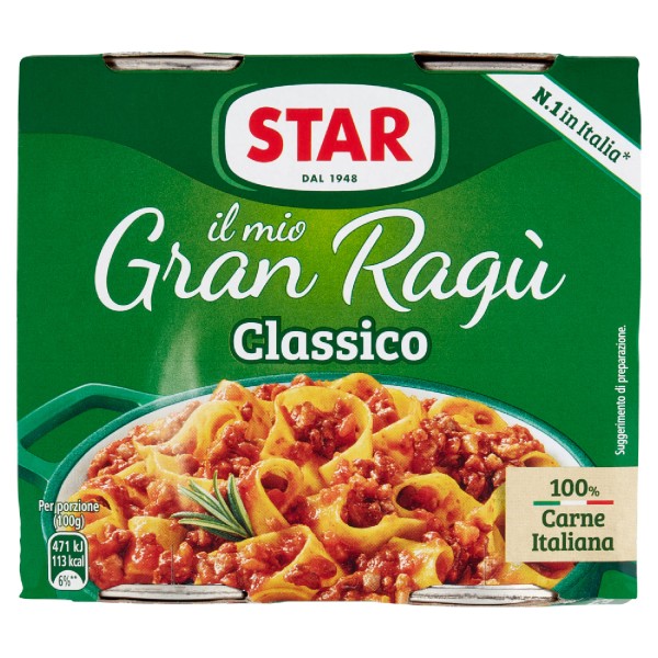 Star Gran Ragù Classic Italian Meat Sauce – 2 x 180g
