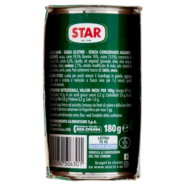 Star Gran Ragù Classic Italian Meat Sauce – 2 x 180g
