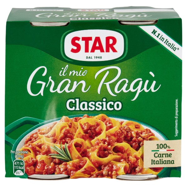 Star Gran Ragù Classic Italian Meat Sauce – 2 x 180g