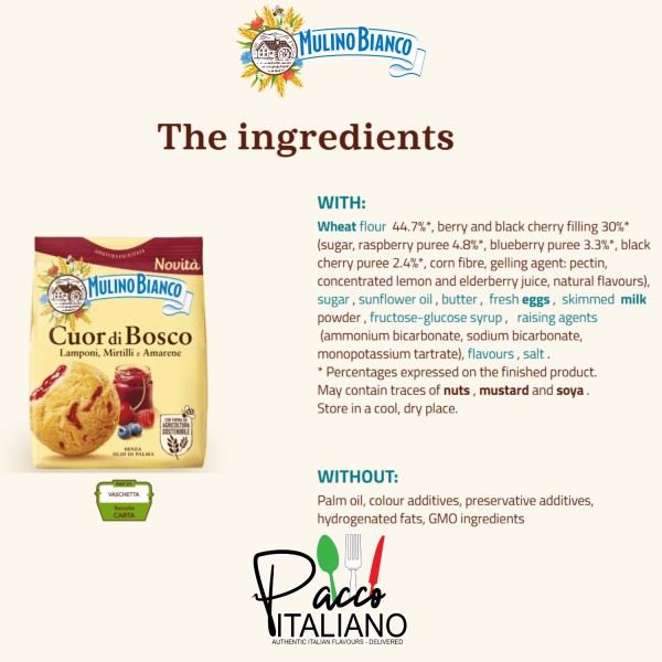 Cuor di Bosco Cookies Mulino Bianco – 12x300g