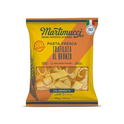 Martimucci Bronze-Die Calamarata Pasta 400g – Fresh 100% Apulian Durum Wheat