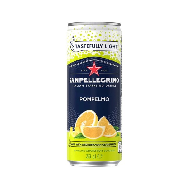 San pellegrino Pompelmo - Sparkling Grapefruit Drink 33cl Can