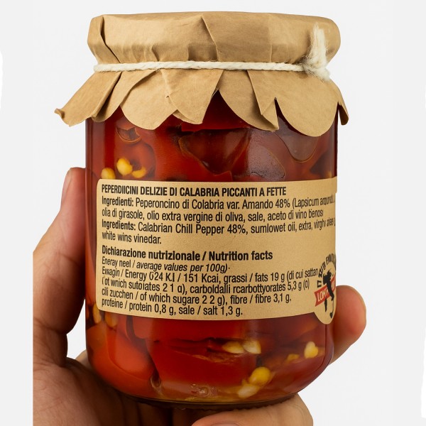 Delizie di Calabria Sliced Chili Peppers 135g Delizie di Calabria Sliced Chili Peppers 135g