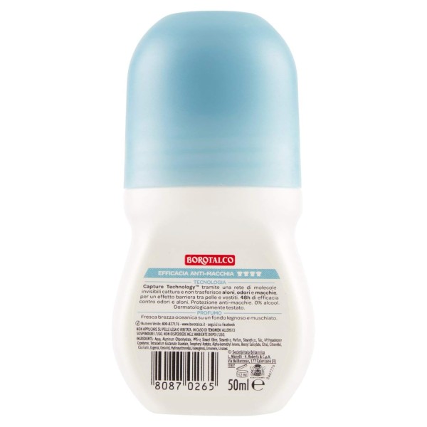 Borotalco Invisible Roll-On Deodorant 50ml – Anti-Stain
