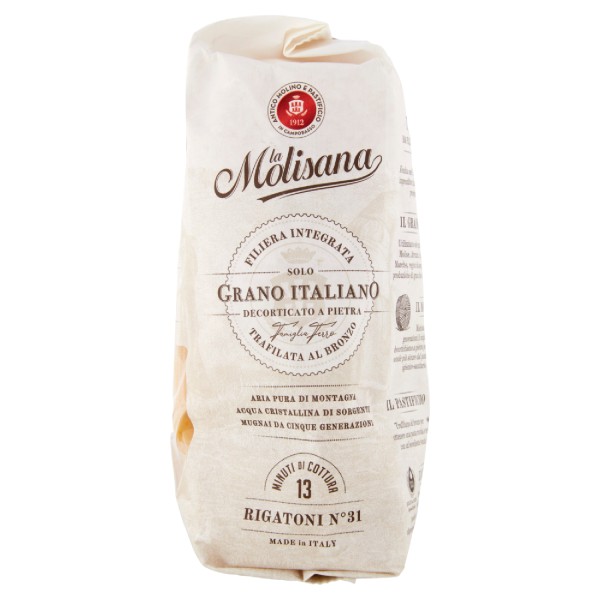 La Molisana Rigatoni n.31 – 500g Bronze-Cut Durum Wheat Pasta
