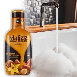 Malizia Bath Foam Argan & Vanilla 1000ml – Italian Bagno Schiuma