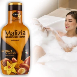 Malizia Bath Foam Argan & Vanilla 1000ml – Italian Bagno Schiuma