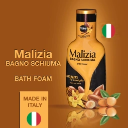Malizia Bath Foam Argan & Vanilla 1000ml – Italian Bagno Schiuma