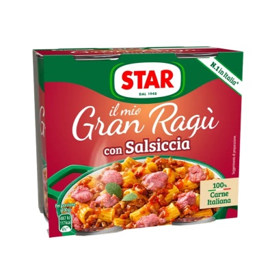Star Gran Ragù Salsiccia Italian Meat Sausage Sauce – 2 x 180g