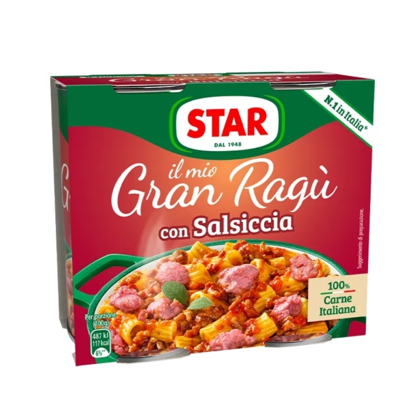 Star Gran Ragù Salsiccia Italian Meat Sausage Sauce – 2 x 180g