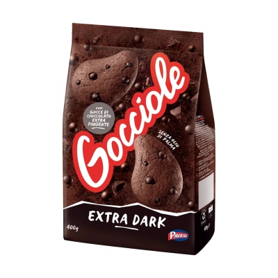 Pavesi Gocciole Extradark Biscuits 400g – Italian Dark Chocolate Cookies