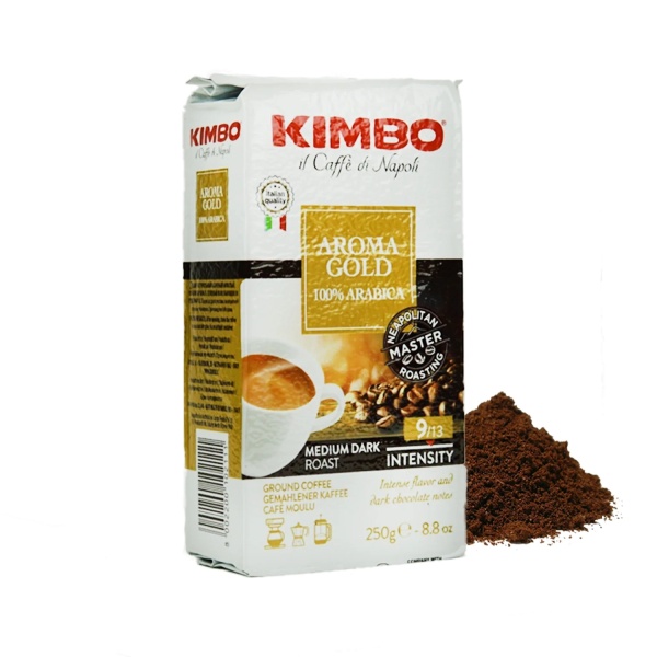 Kimbo Aroma Gold 100% Arabica Ground Coffee 250g