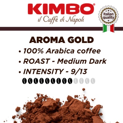 Kimbo Aroma Gold 100% Arabica Ground Coffee 250g
