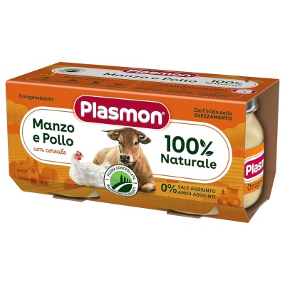 Multipack 12X Plasmon Homogenized Beef and Chicken with Cereals 2x80g