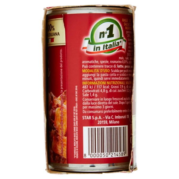 Star Gran Ragù Salsiccia Italian Meat Sausage Sauce – 2 x 180g Star Gran Ragù Salsiccia Italian Meat Sausage Sauce – 2 x 180g
