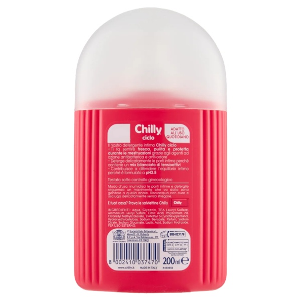 Chilly Ciclo Intimate Gel Wash 200ml |  Female Care