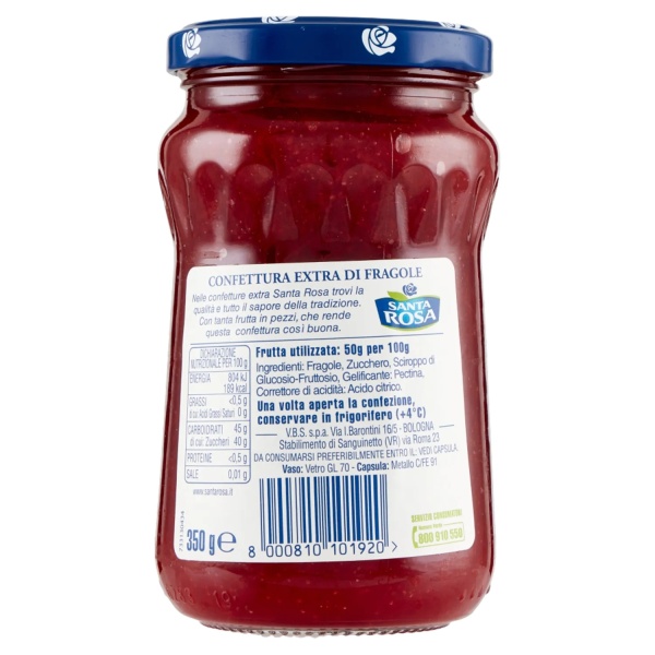 Santa Rosa Strawberry Jam 350g – Authentic Italian Preserve