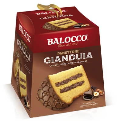 Panettone Balocco with Gianduia cream 800g