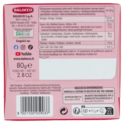 Balocco Il Pandoro – Mini Traditional Pandoro 80 g