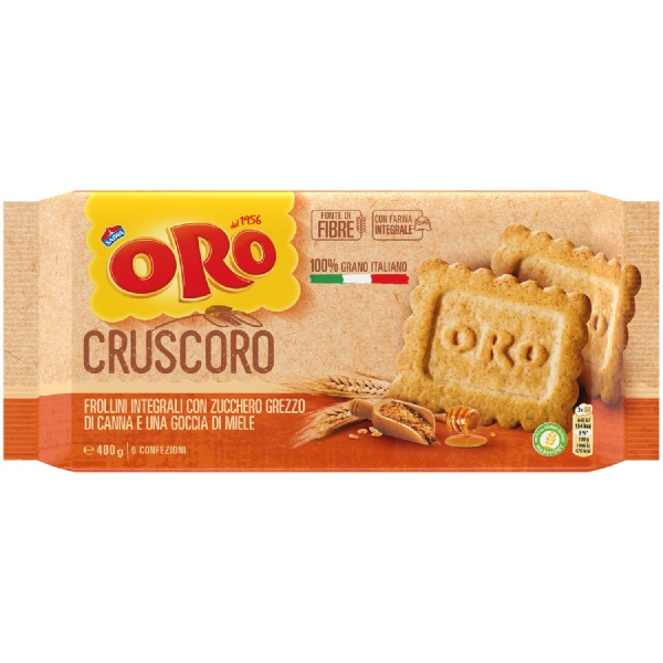 Oro Saiwa Cruscoro – Wholemeal Biscuits with Cane Sugar and Honey 400 g