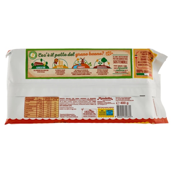Oro Saiwa Cruscoro – Wholemeal Biscuits with Cane Sugar and Honey 400 g