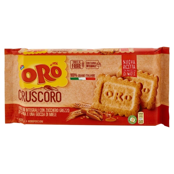 Oro Saiwa Cruscoro – Wholemeal Biscuits with Cane Sugar and Honey 400 g