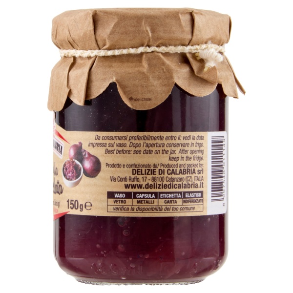 Caramelised “Cipolla Rossa di Tropea Calabria IGP” 150 g – Delizie di Calabria