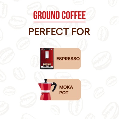 Kimbo Decaf Ground Coffee (250g) – Rich Flavor, Caffeine-Free