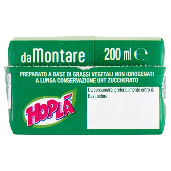 Hoplà Whipping Cream Alternative 200 ml UHT Sweetened