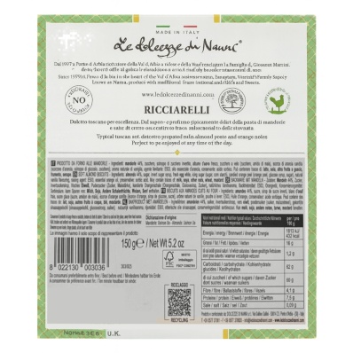Ricciarelli Almond Pastries 150 g – Le Dolcezze di Nanni